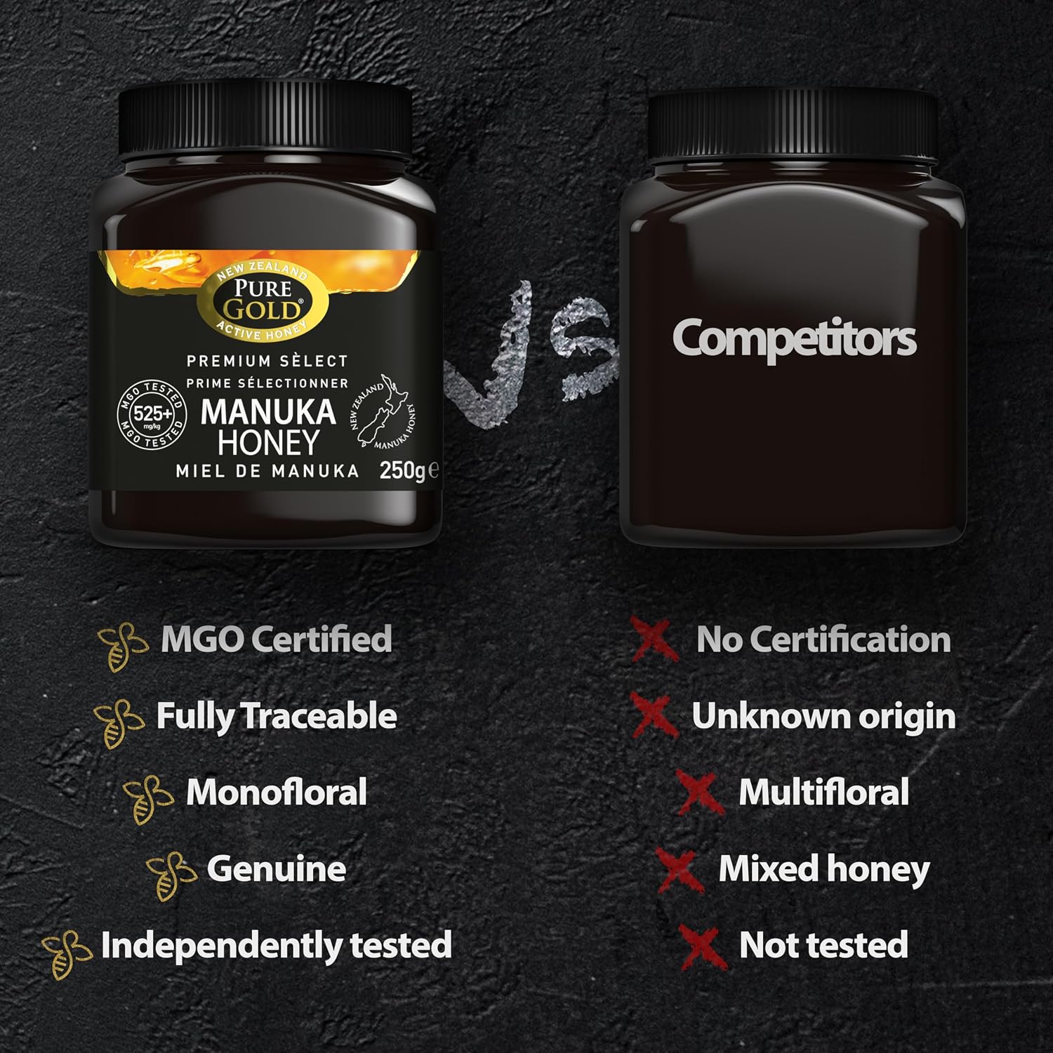 Thumbnail 6 de Premium Manuka-Honig MGO 525 mg + 250 g – Pure Gold aus Neuseeland
