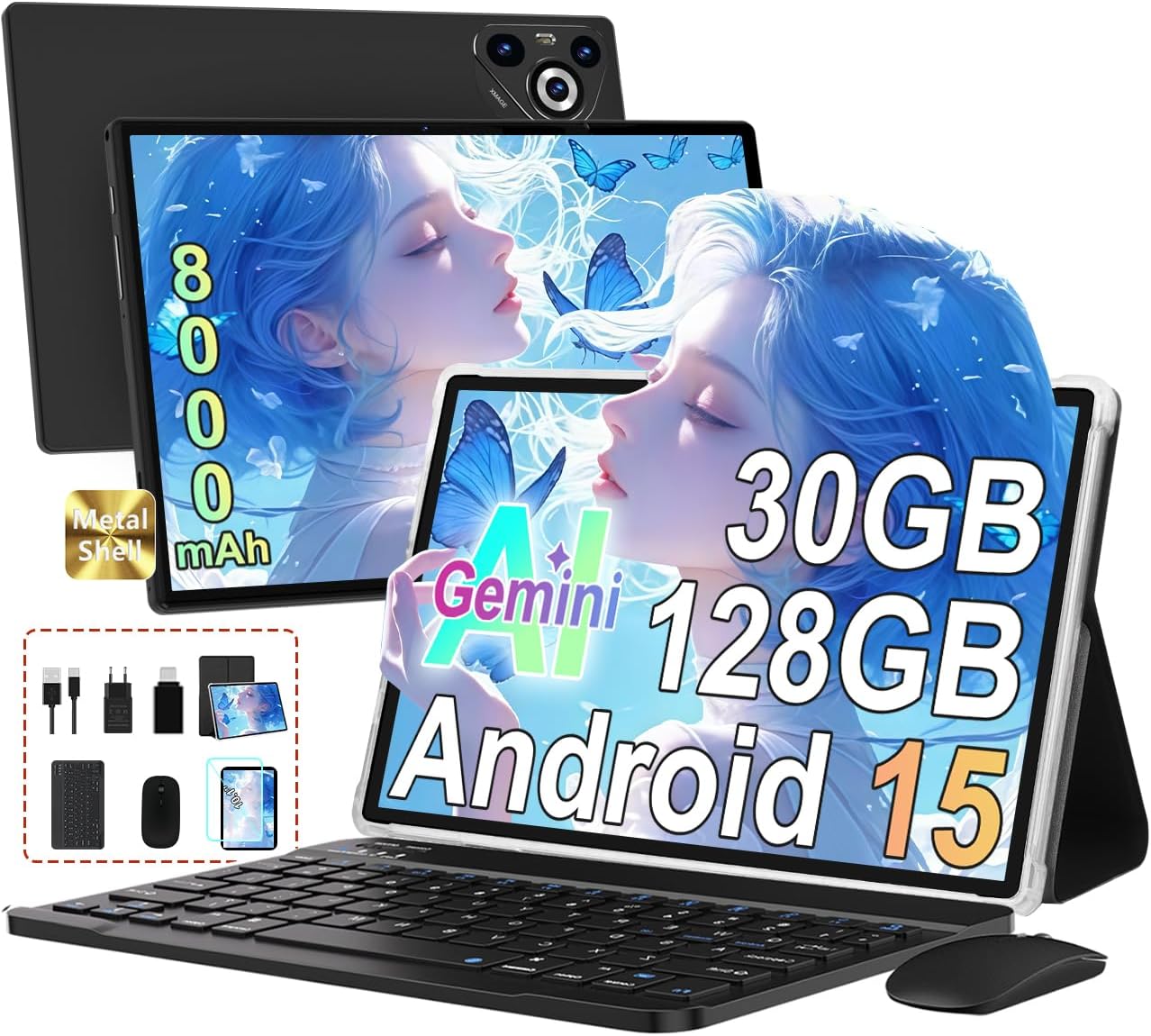Detalle de Dghrti Tablette Android 15 10 pouces