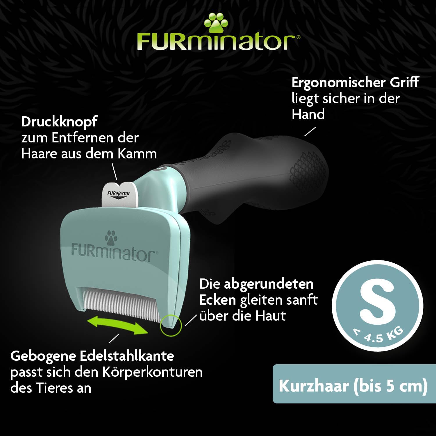Thumbnail 3 de FURminator deShedding-Tool Katze Größe S Kurzhaar – Katzenbürste zur Entfernung der Unterwolle