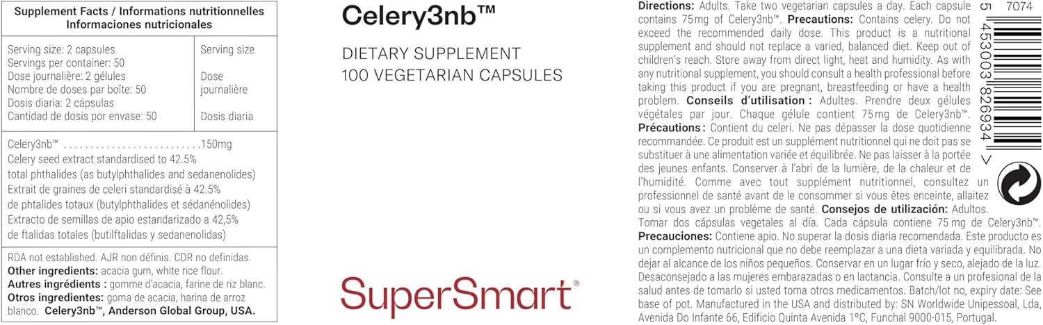 Thumbnail 1 de Celery3nb™ – patentierte Sellerie-Formel mit Magnesium und Vitamin B6 zur Blutdruckunterstützung (vegan, glutenfrei)