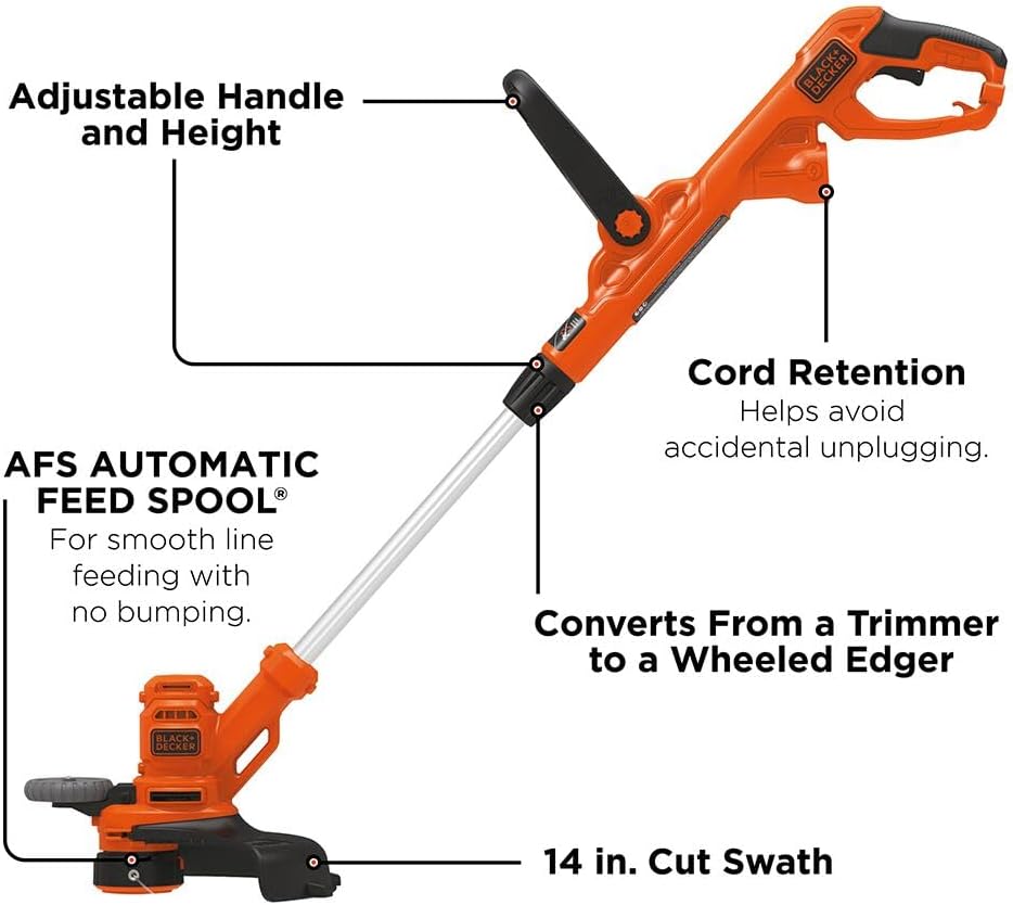 Thumbnail 1 de BLACK+DECKER BESTA510 Weed Wacker with Auto Feed (14-Inch 2-in-1 String Trimmer / Lawn Edger)