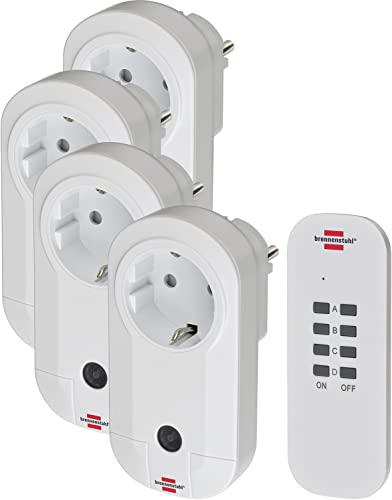 Detalle de Brennenstuhl Funkschalt-Set RC CE1 4001 – 4er Funksteckdosen-Set