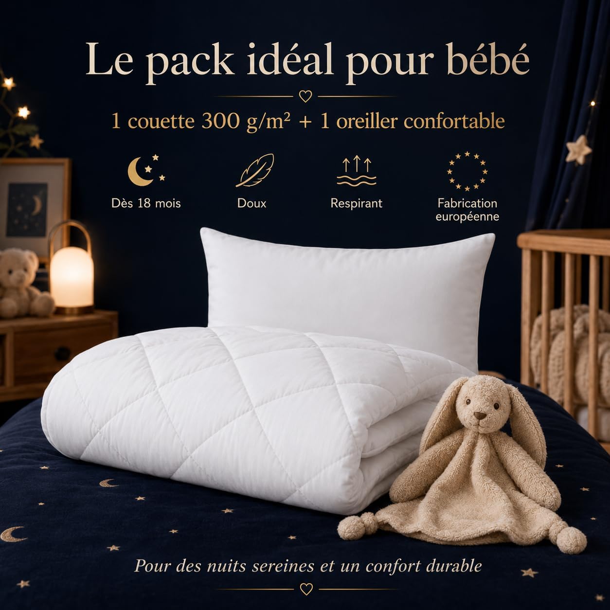 Detalle 2 de SOHYGGE QUILT02261 Children's Duvet Set, 100 x 135 cm, 4 Seasons