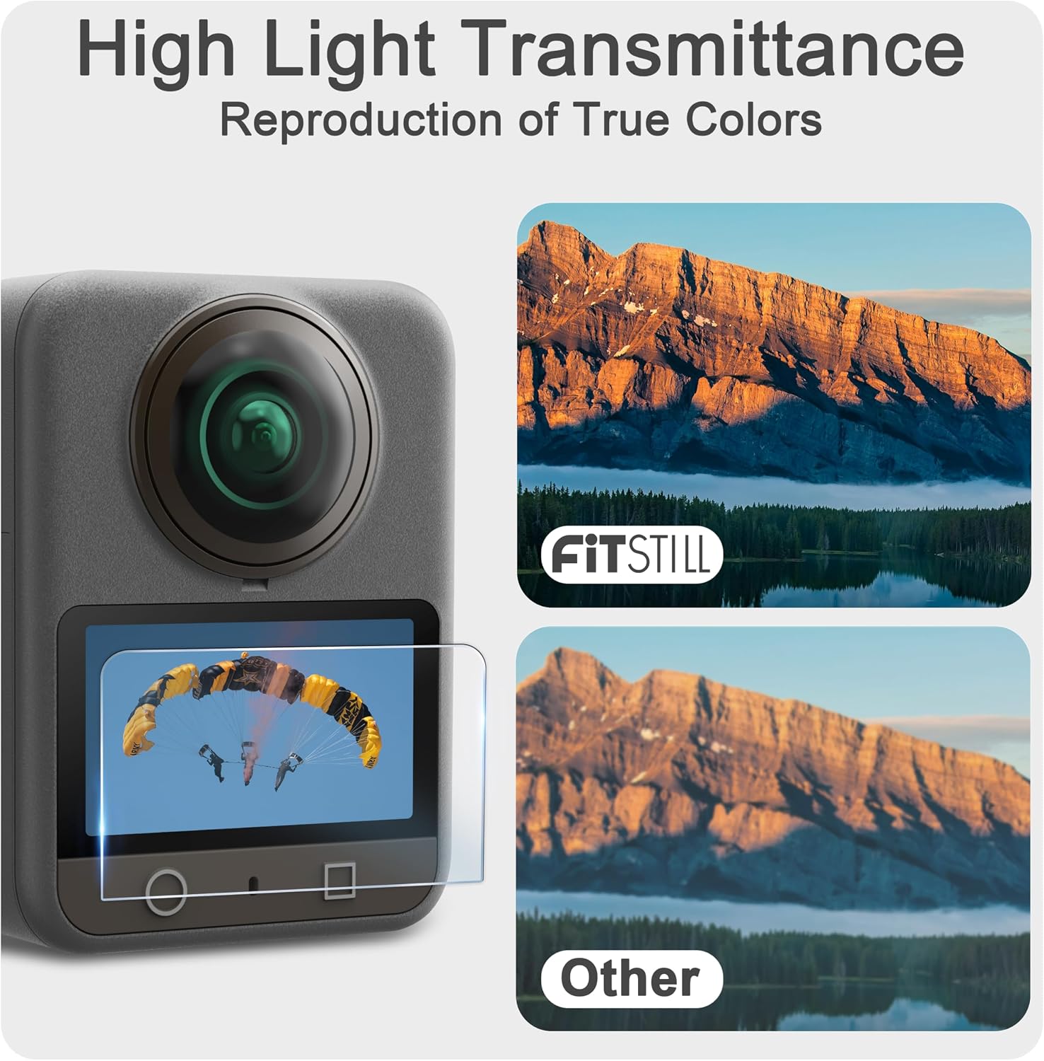 Thumbnail 1 de FiTSTILL Tempered Glass Screen Protector for DJI Osmo 360