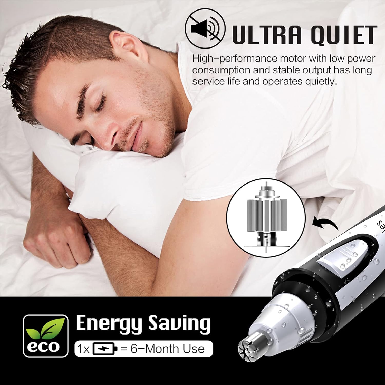 Thumbnail 5 de Nasenhaartrimmer Doppelklingen IPX7 wasserdicht