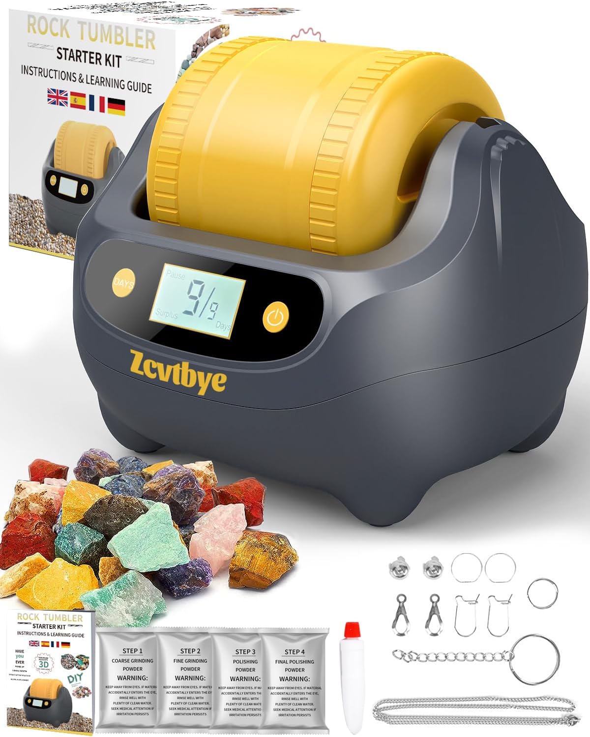 Detalle de Zcvtbye Zcvtbye-001 stentumlare med 9-dagarstimer och ljuddämpande trumma