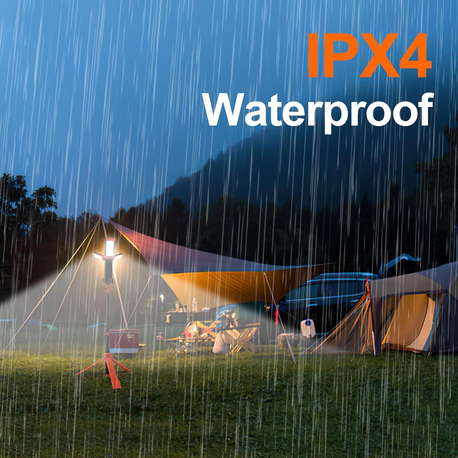 Thumbnail 6 de T-SUN Waterproof Camping Light with Tripod – 9000mAh, 3500LM, USB Rechargeable LED Work Light