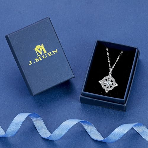 Thumbnail 6 de J.MUEN Collar Nudo de Bruja Plata de Ley 925 – Nudo Celta para Mujeres