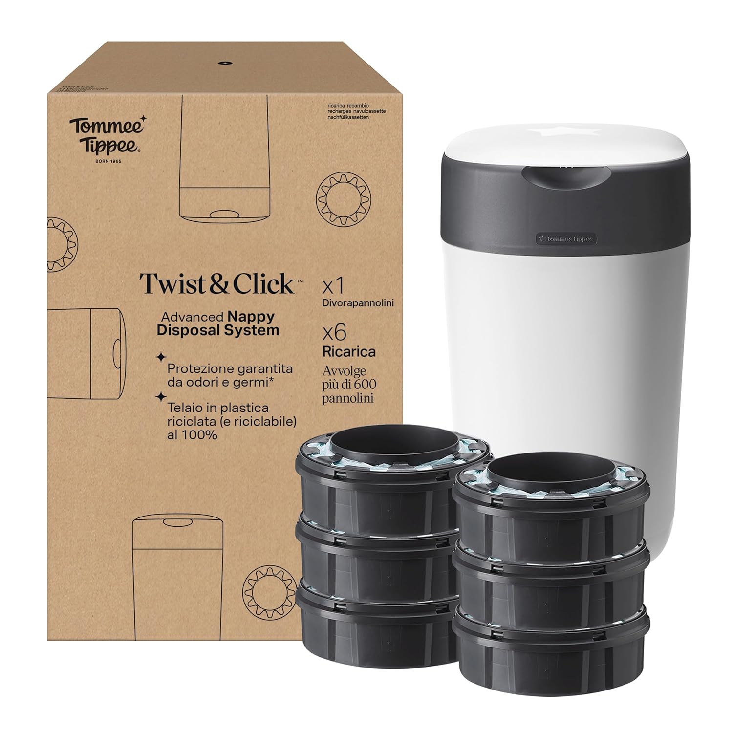 Tommee Tippee Starter set Twist & Click 33 pannolini