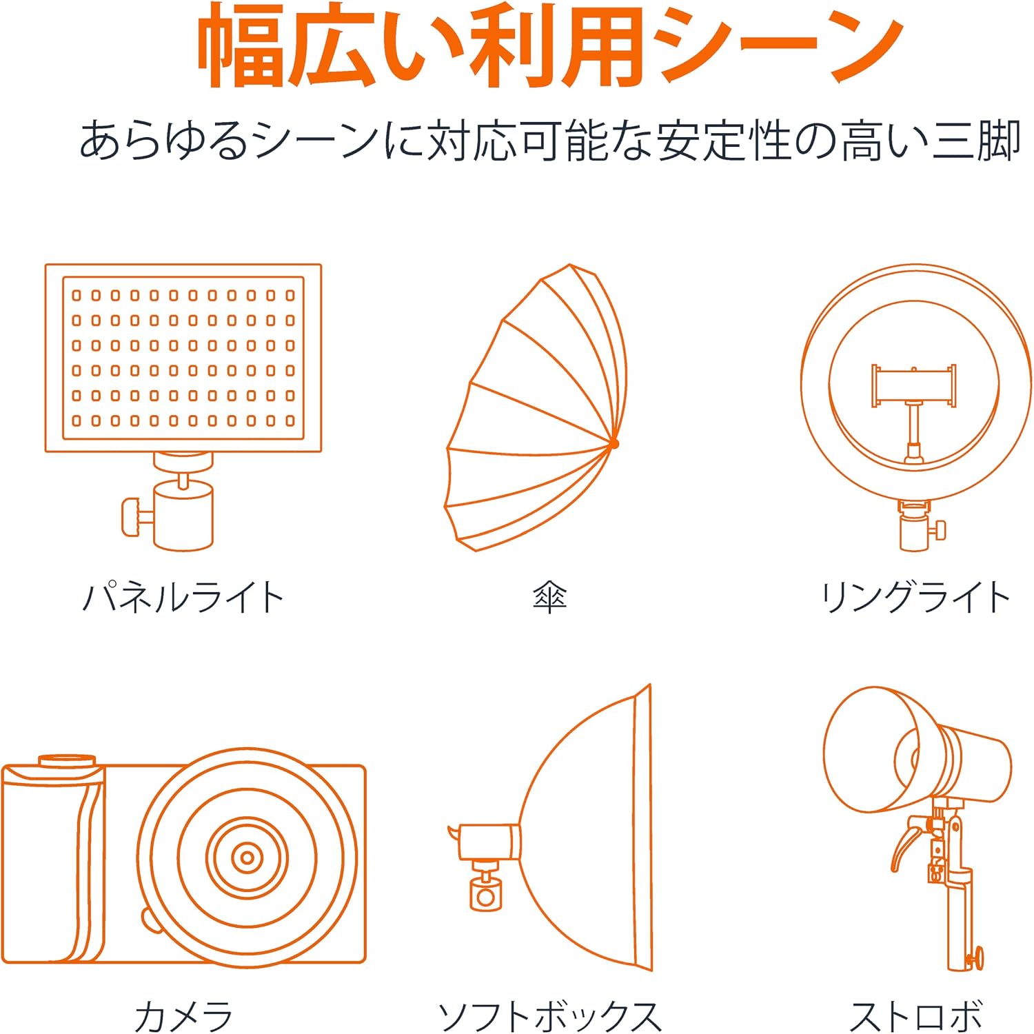 Thumbnail 3 de Amazonベーシック WT803 ライトスタンド アルミ製 2.1m・ケース付き・ブラック