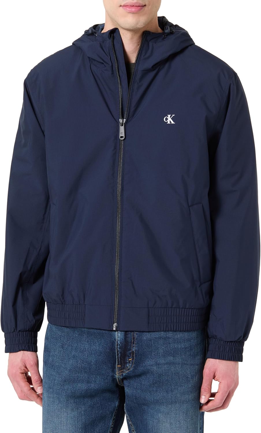 Detalle 1 de Calvin Klein men’s LS hooded ripstop harrington jacket