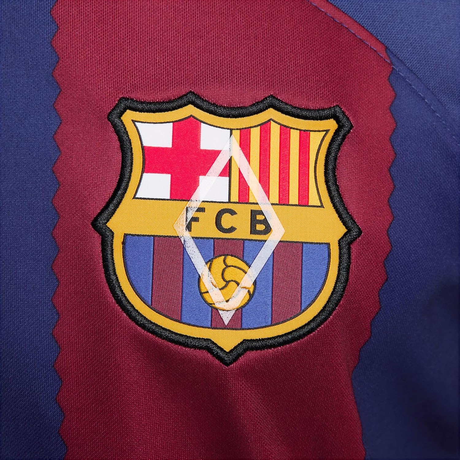 Detalle de FC Barcelona DX2636-456 męska koszulka domowa 2023/2024 z tkaniną Nike Breathe
