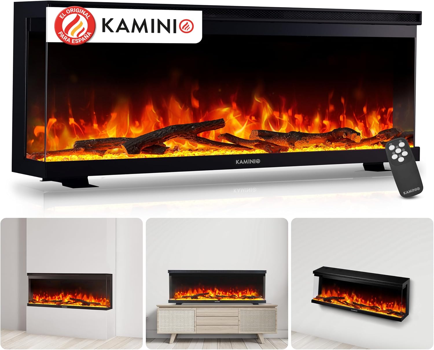KAMINIO Lea chimenea eléctrica 42 pulgadas