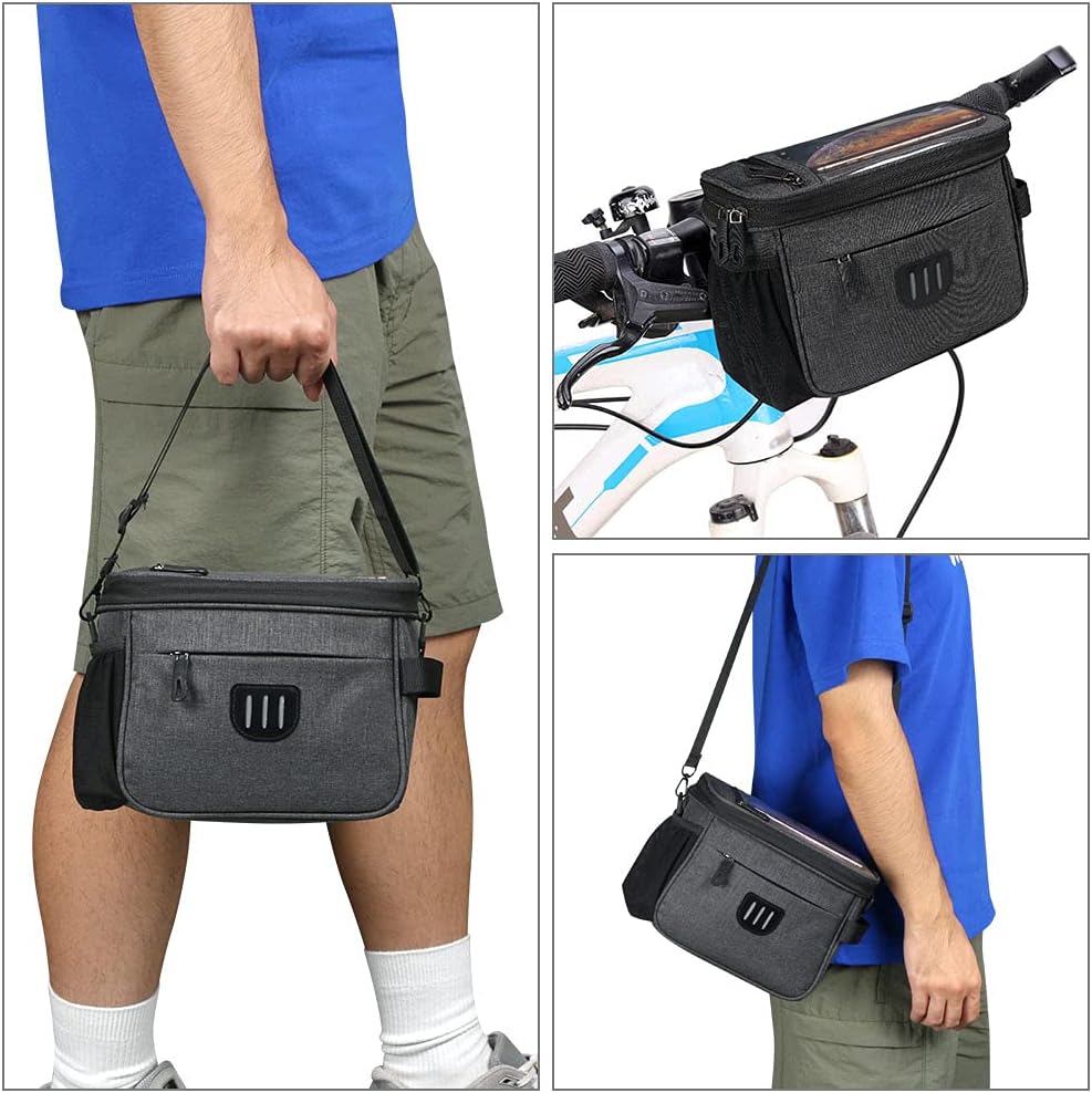 Thumbnail 6 de flintronic Sacoche de guidon vélo étanche 6L avec support téléphone (22x17x14 cm) — Noir