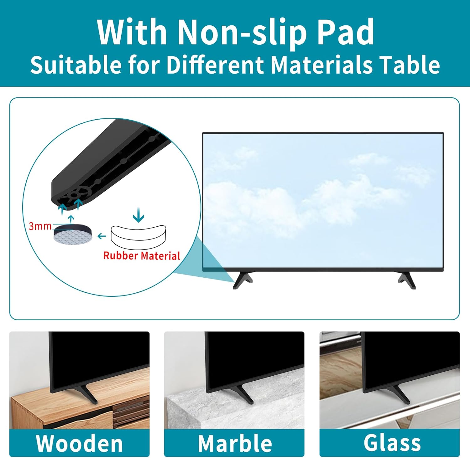 Thumbnail 2 de Dinghosen TV Legs for LG 65 Inch UK Series – Table Top Base Stand Replacement