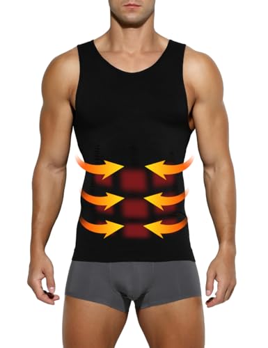 Detalle de Casey Kevin Faja Chaleco Hombre — Camiseta de Compresión Slim (S–XXL) para Ejercicio
