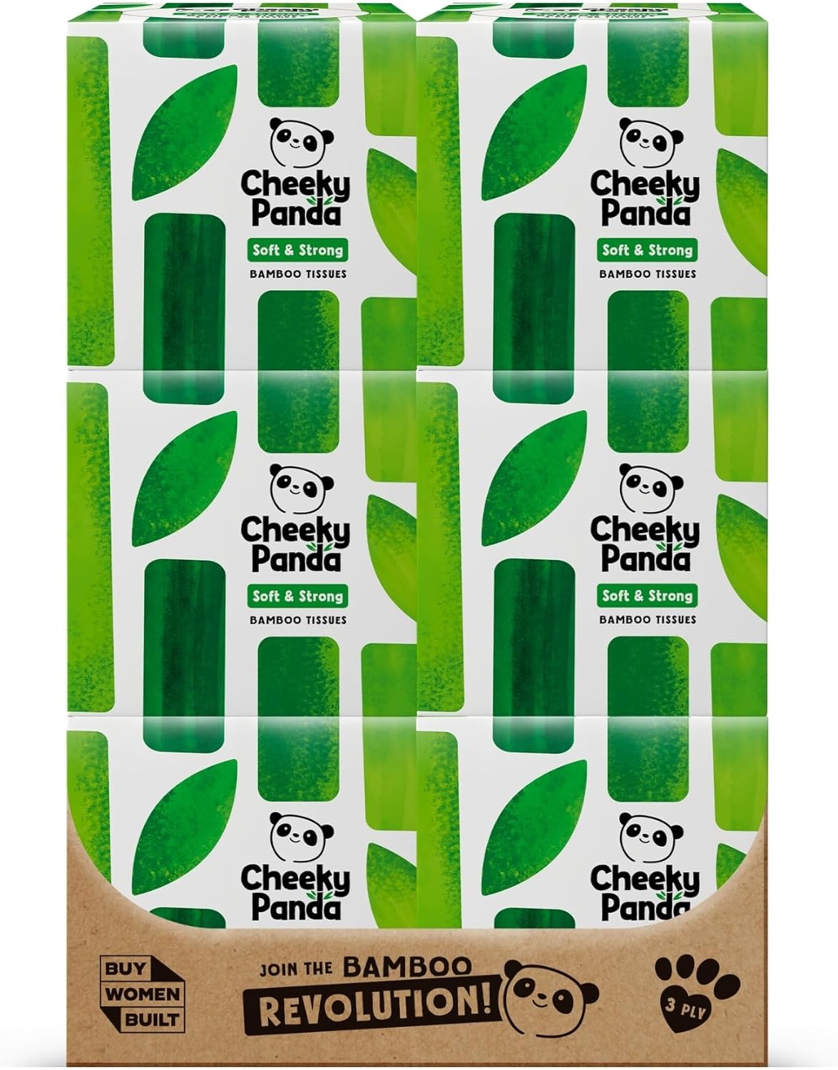 The Cheeky Panda Bamboo Tissues 12 Boxes