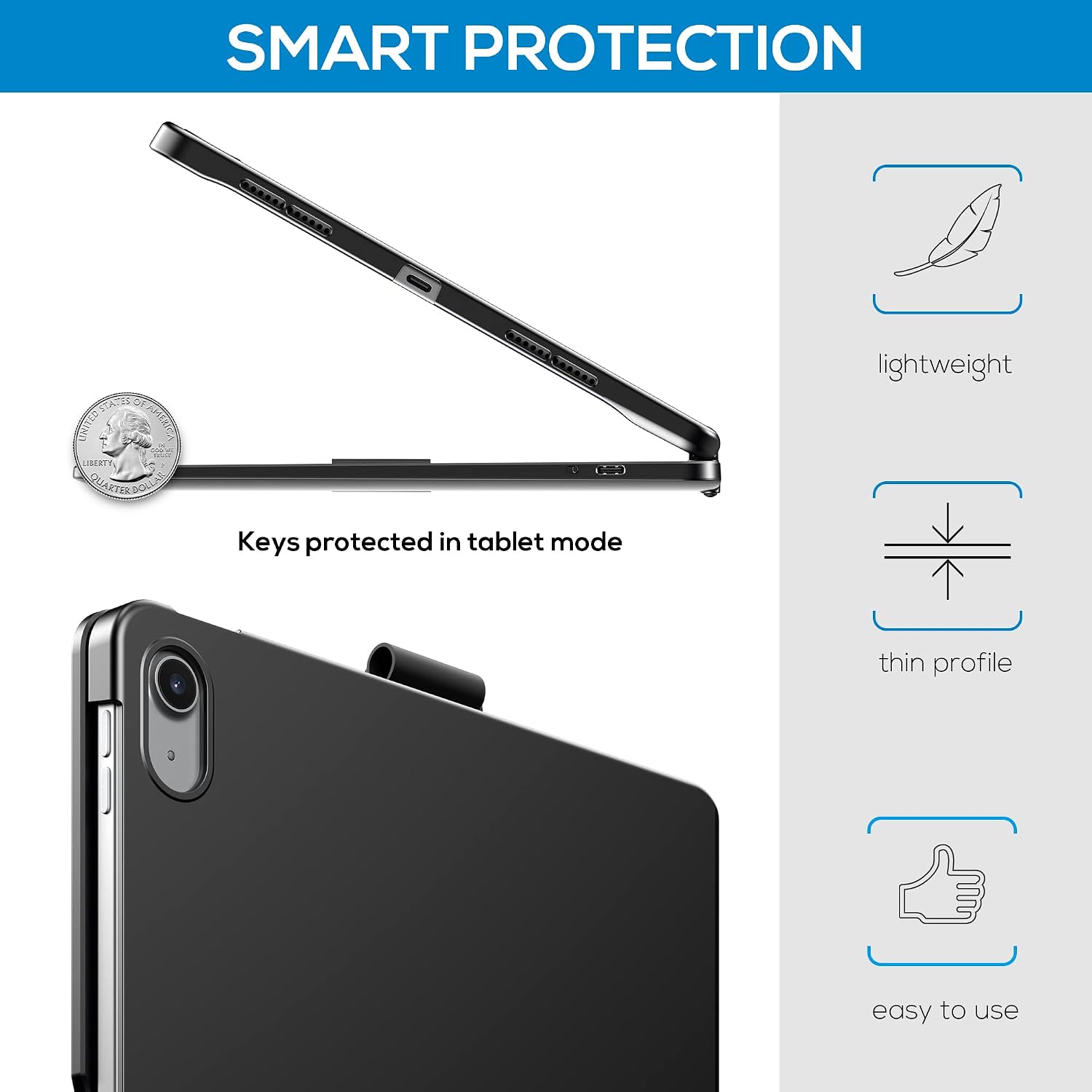 Detalle 2 de typecase iPad Keyboard Case with 360° Hinge