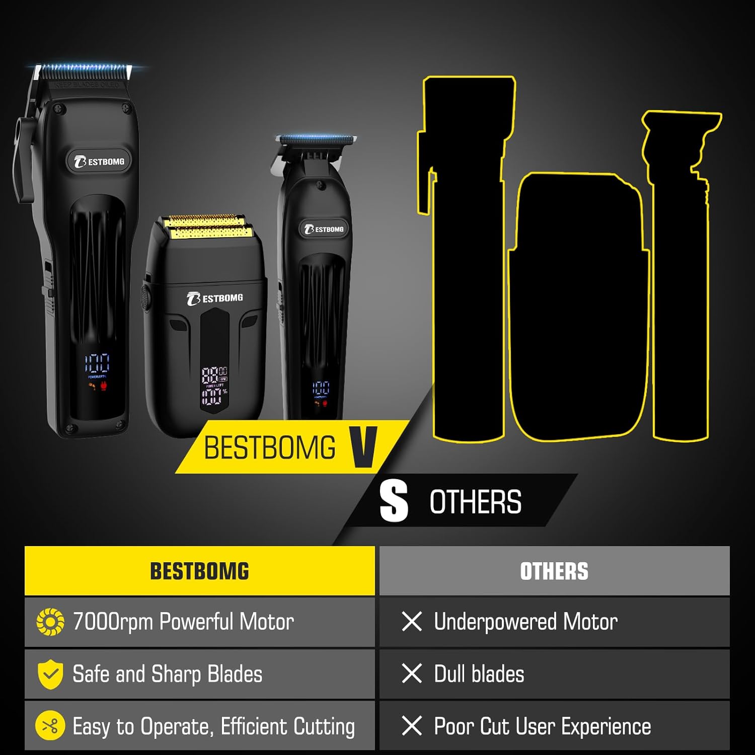 Thumbnail 5 de Hair Clippers for Men 808A-Black