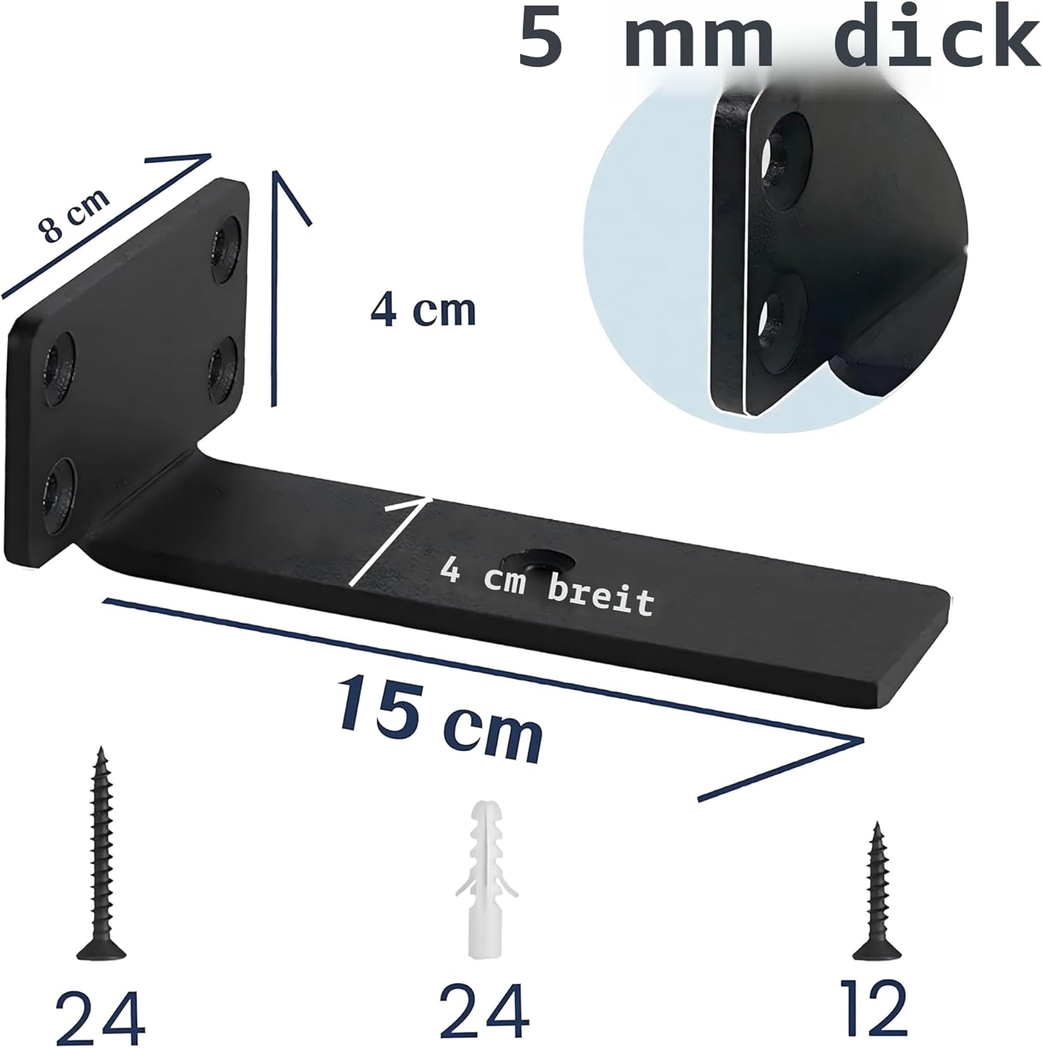 Detalle 2 de Regalwinkel Metall 90° 15cm 6 Stück