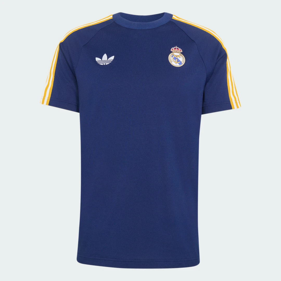 Detalle 2 de Camiseta Real Madrid Originals de Adidas — azul, para fanes que buscan comodidad y estilo