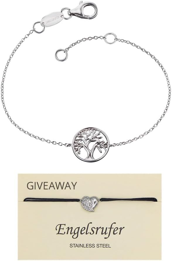 Detalle 2 de Engelsrufer Damen Armband mit Lebensbaum Anhänger aus Sterling Silber, Karabinerverschluss
