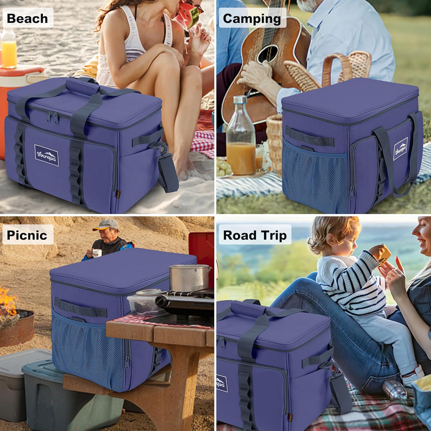 Thumbnail 6 de Youngoa 30L Cooler Bag: Large Foldable, Waterproof Insulated Cool Bag