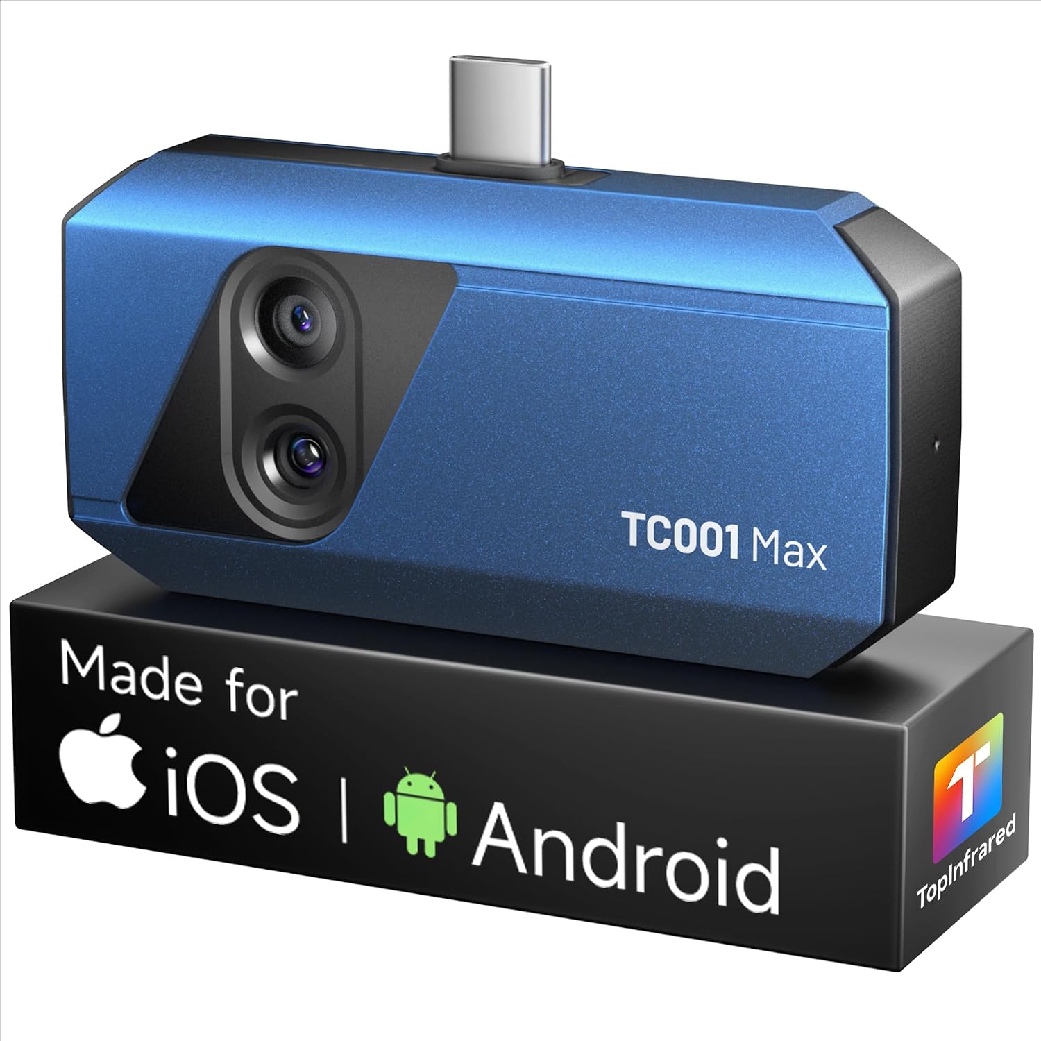 Detalle de TOPDON TC001 Max Dual-Lens Thermal Camera, 512 × 384 TISR, 25Hz, -4°F to 1,022°F