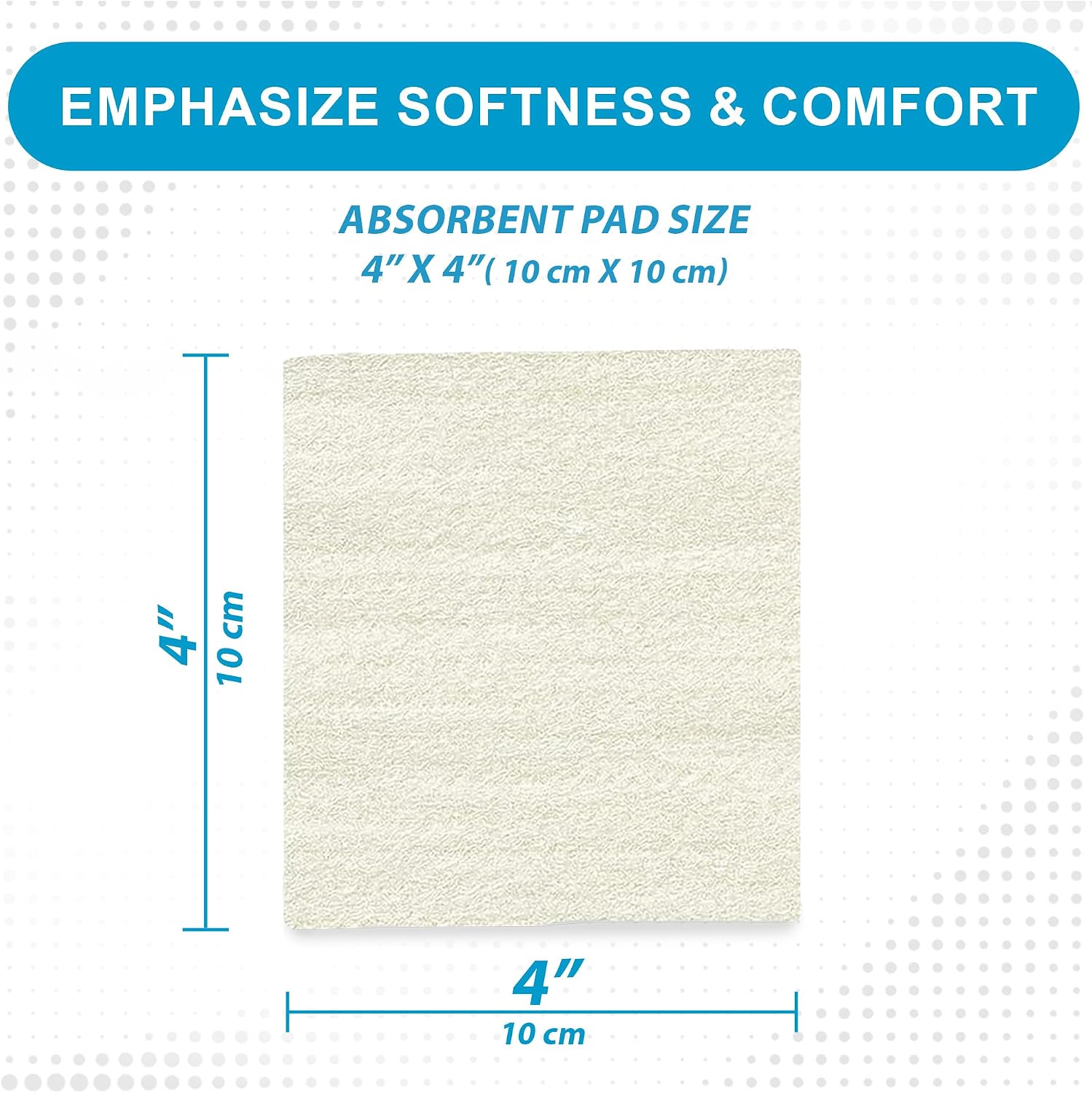 Detalle de MedVance collagen wound dressing pads, 4" x 4