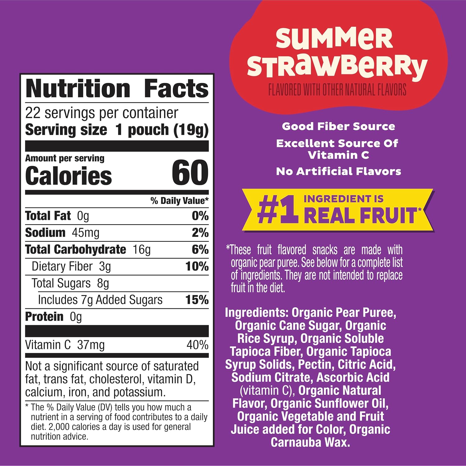 Detalle 2 de Annie's 0013562127726 Organic Bunny Fruit Snacks, 22 Pouches