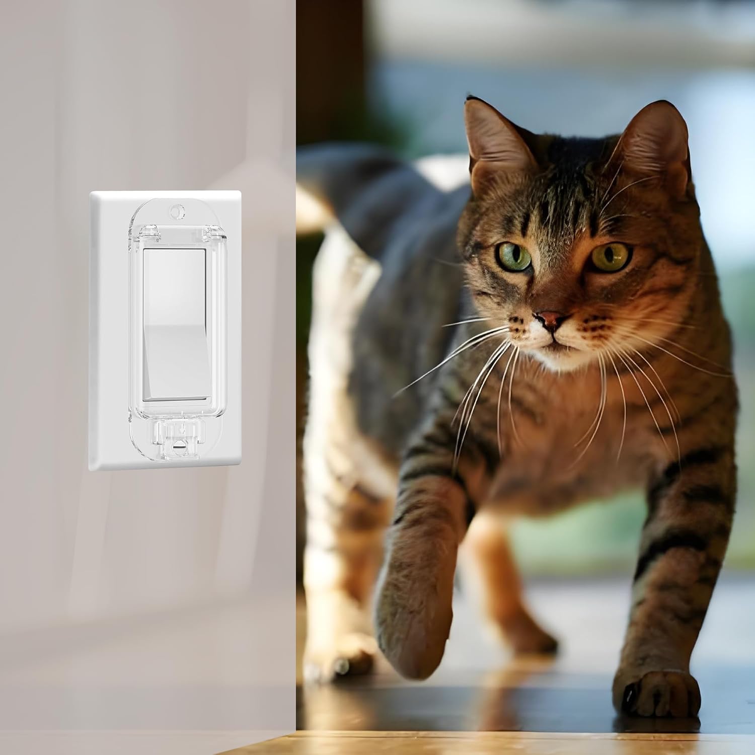 Thumbnail 3 de LRANFOW LSGC-C04 Light Switch Cover Guard, 4-Pack, Clear ABS