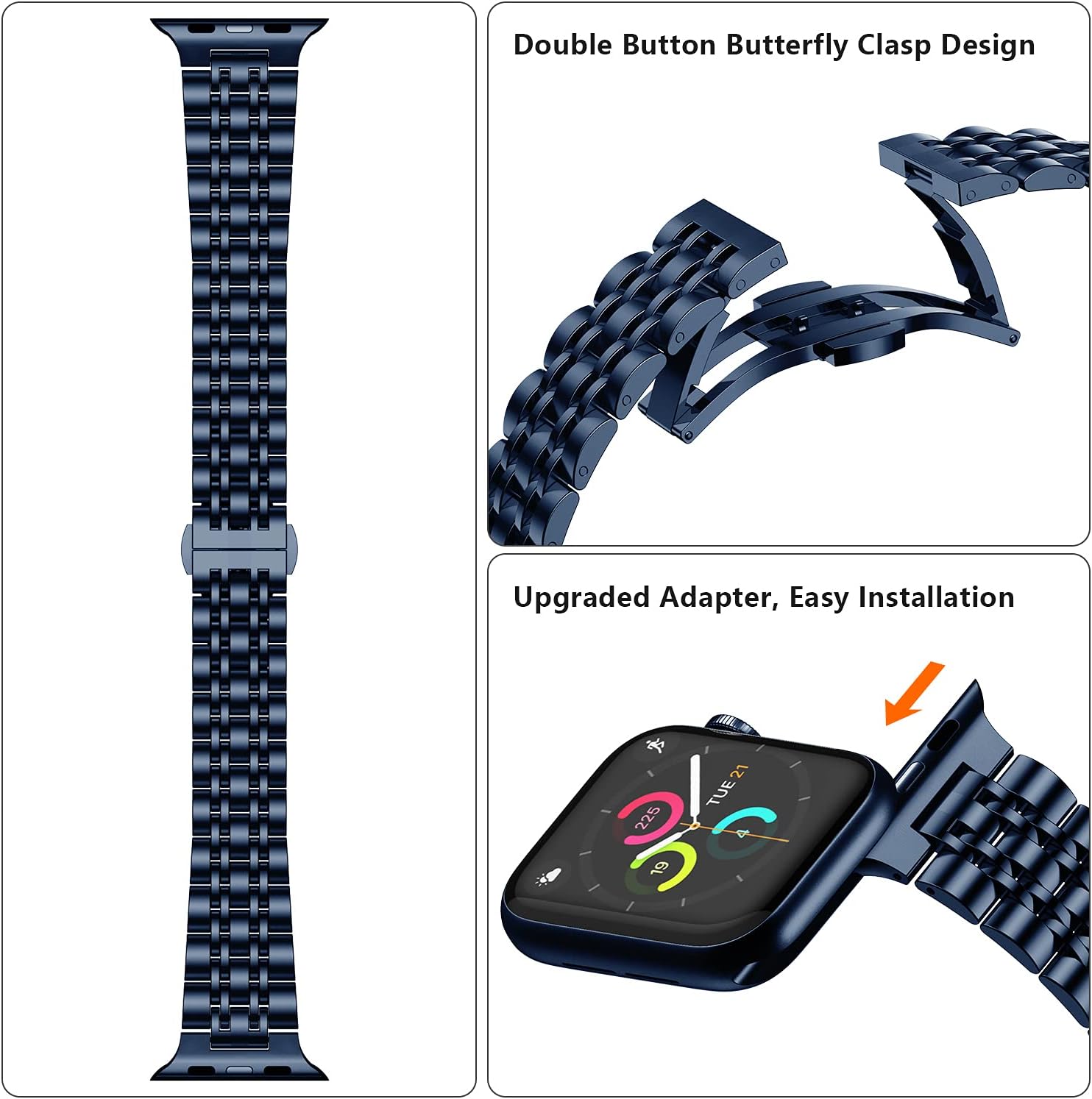 Thumbnail 5 de Tasikar stainless steel Apple Watch strap 49mm