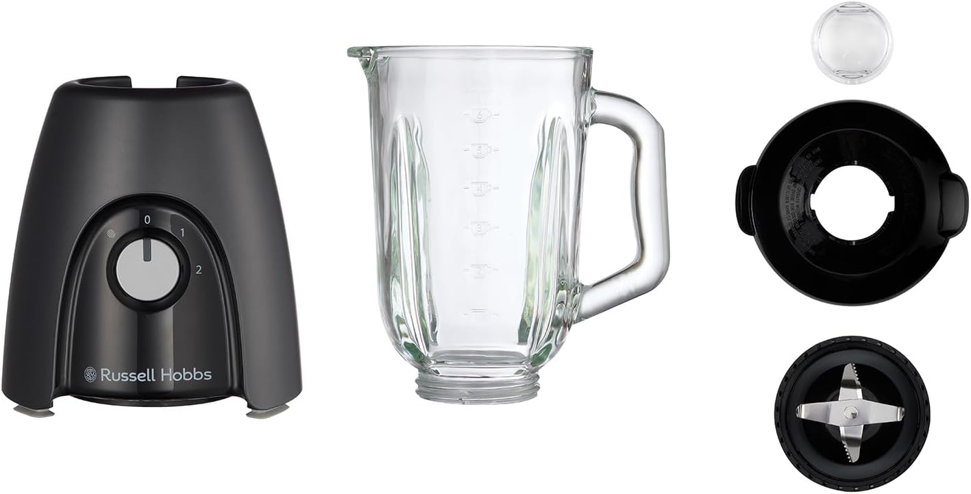 Thumbnail 5 de Russell Hobbs Jug Blender [Smoothie Maker] 1.5L Glass Jar, 850W Peak Power, Matte Charcoal