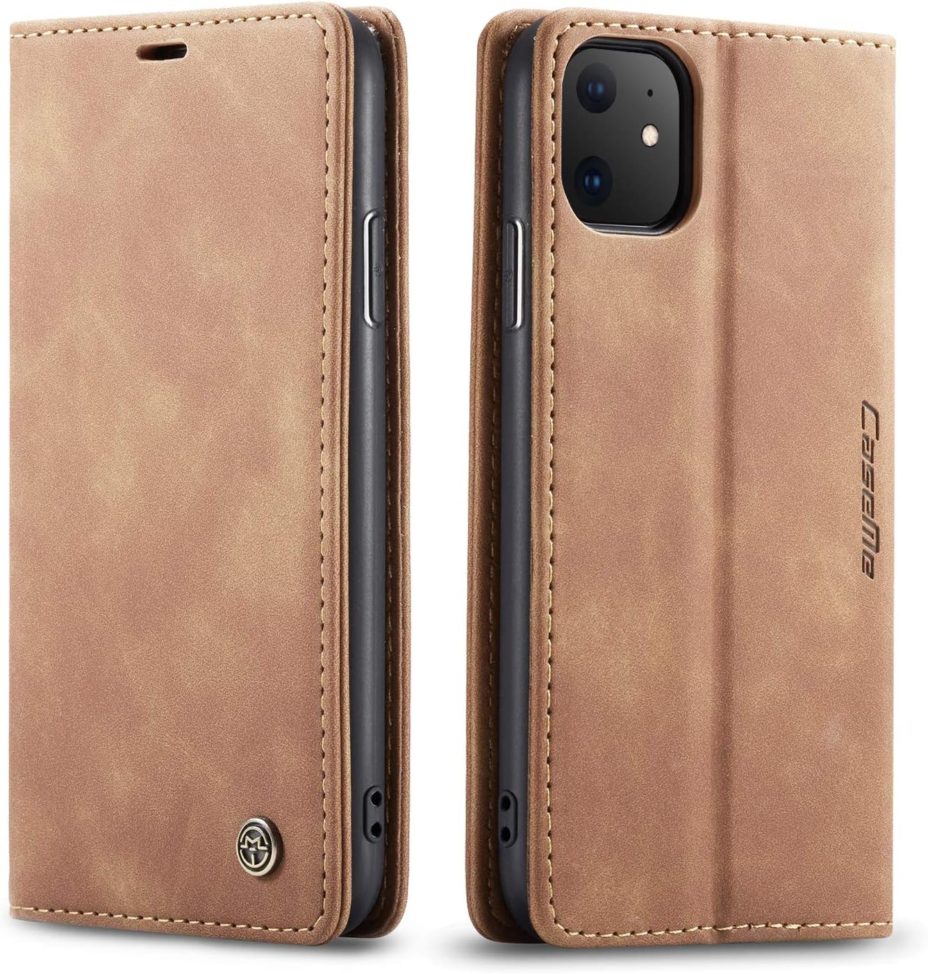 Bpowe iPhone 11 Wallet Case, Faux Leather with Card Slots and Magnetic Closure
