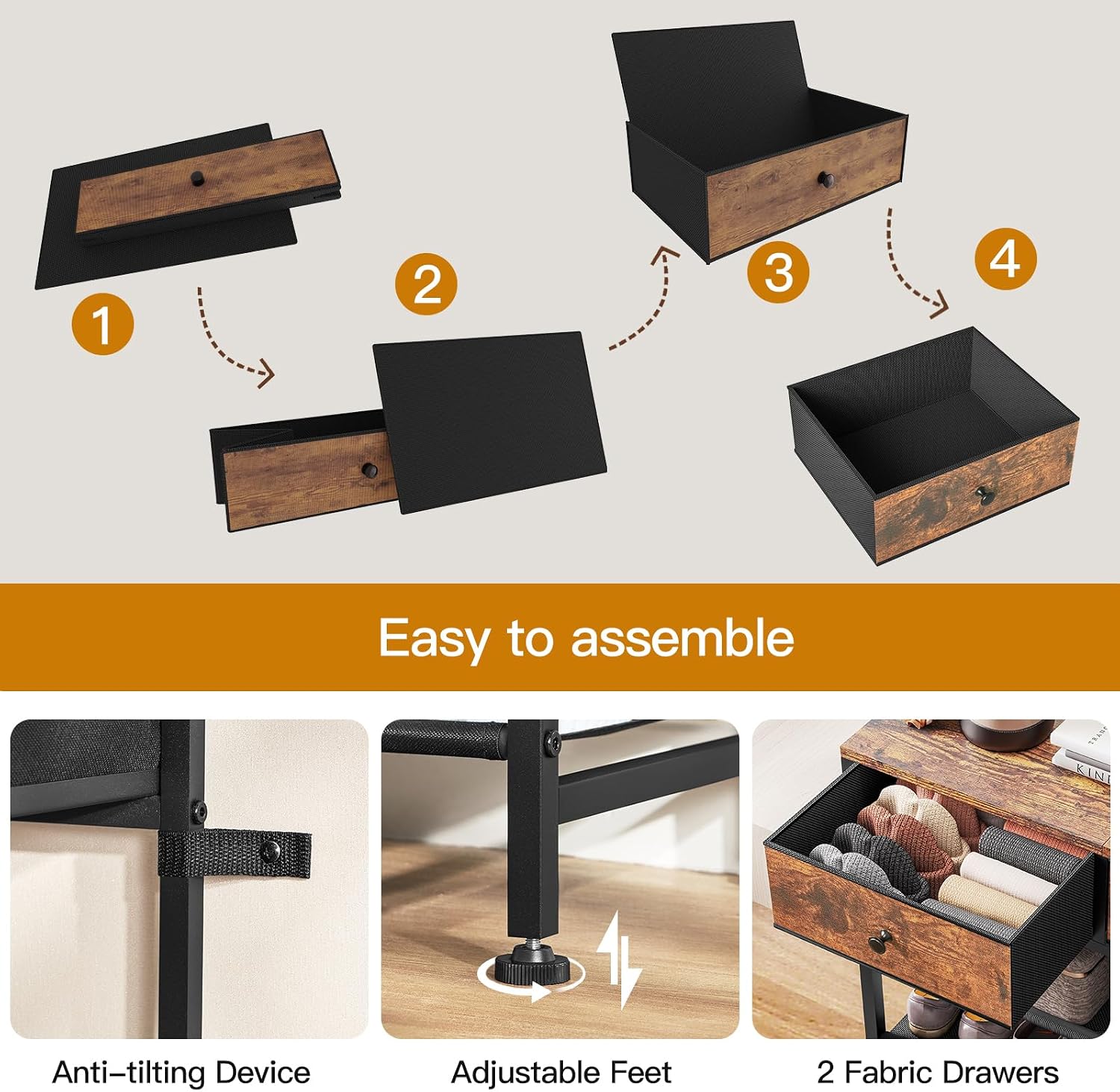Thumbnail 5 de USIKEY 4-Tier Shoe Rack