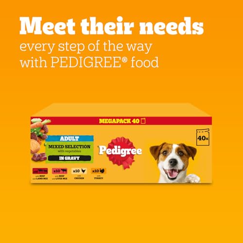 Thumbnail 6 de Pedigree Adult Dog Wet Food Pouch Mixed Selection in Gravy (40 x 100g): A Practical Wet Meal for Everyday Dogs