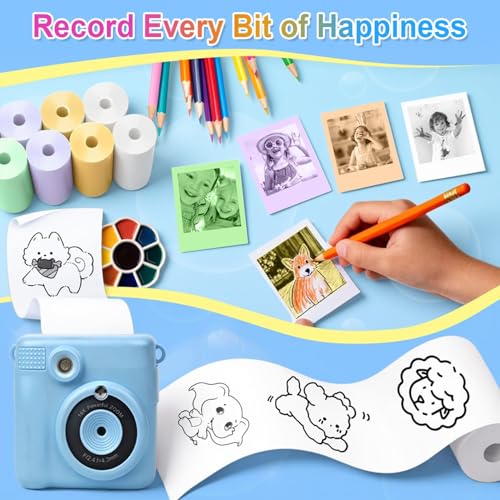 Detalle de QUASON 18 Rolls Kids Camera Paper Roll Refill – BPA Free Thermal Paper for Instant Print Cameras