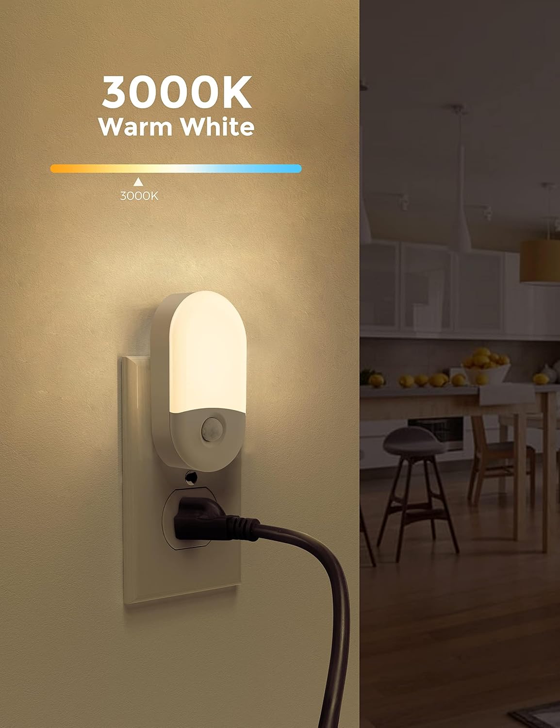 Detalle 2 de L LOHAS LED WL Motion Sensor Night Lights, 30/60 lm, 3000K, 4-Pack