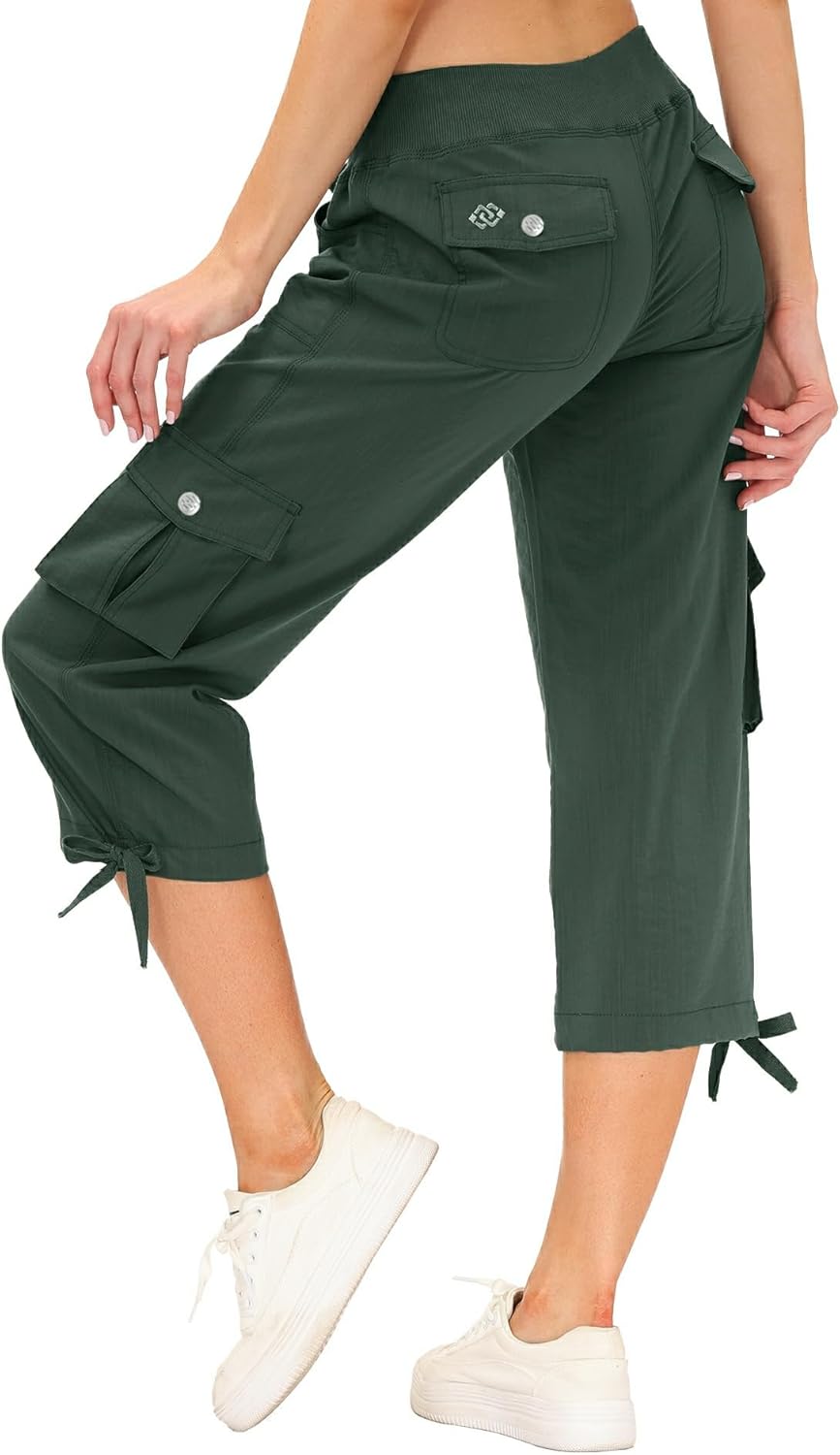 Thumbnail 1 de MoFiz Women’s Capris with Pockets – Loose Fit Casual Lightweight Cargo Pants for Hiking