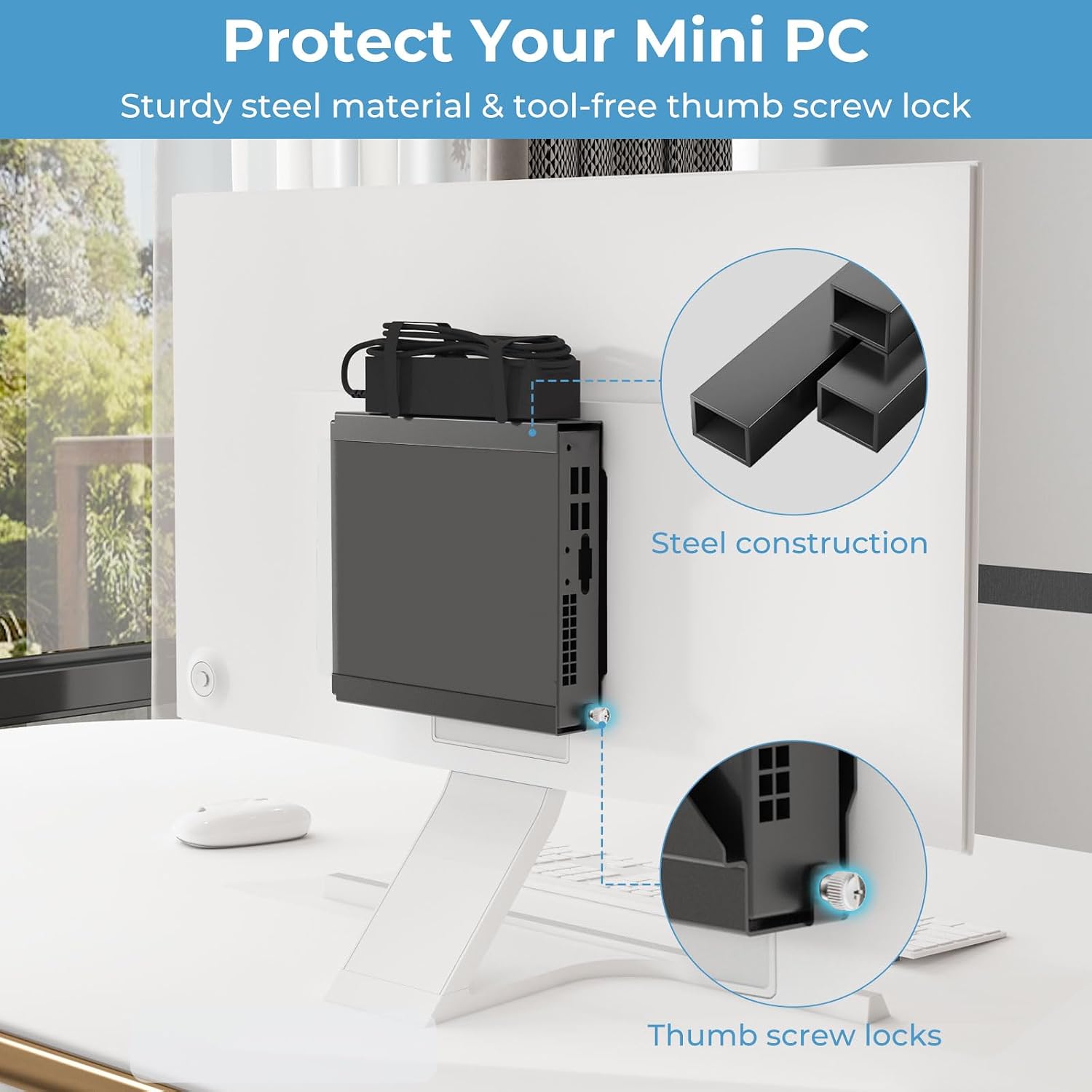 Detalle de Varghesyla Dell OptiPlex MFF・Pro Micro用ミニPCマウント VESA対応・壁面/デスク下設置