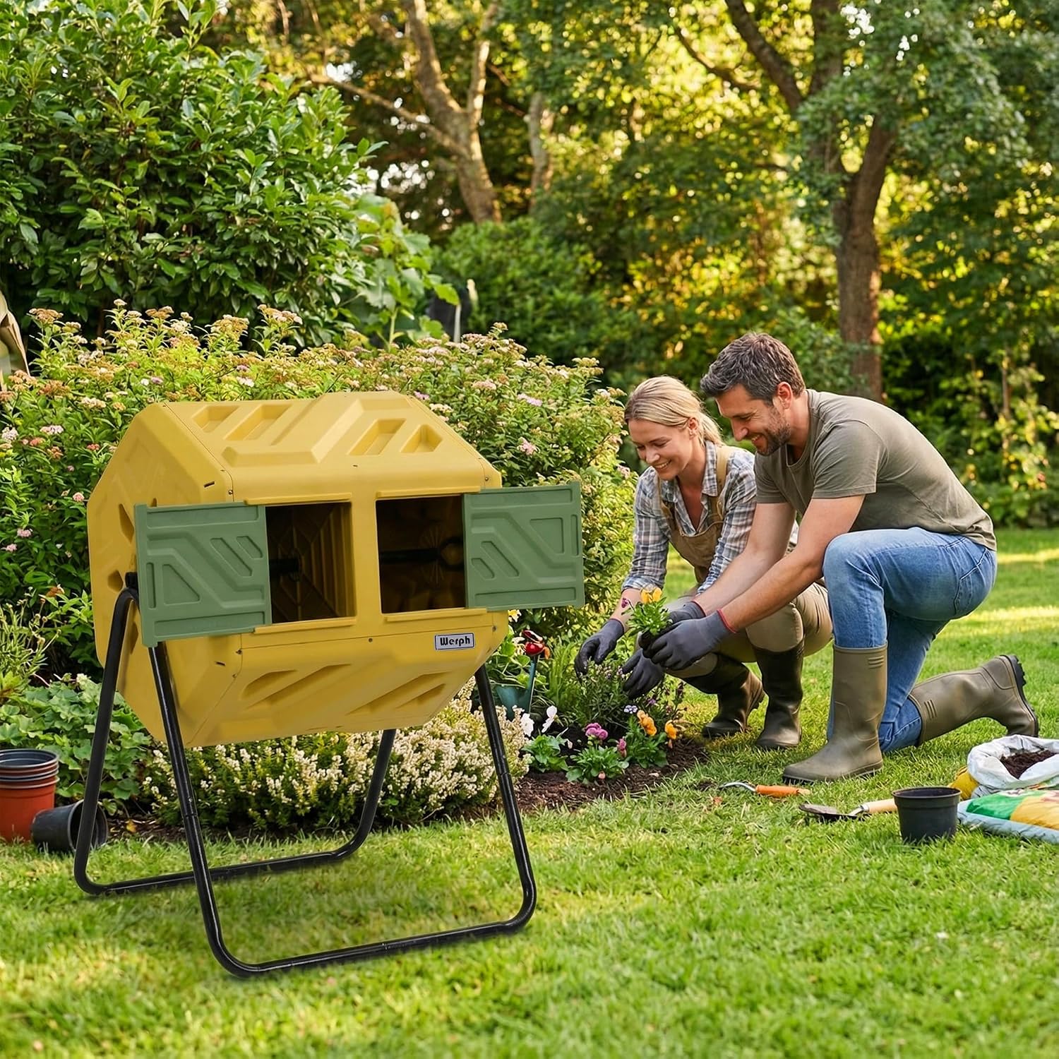Detalle de Werph Outdoor Compost Bin, 43 Gallons