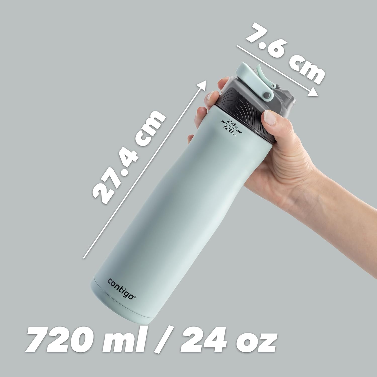 Detalle 2 de Contigo Gourde Autoseal Chill Isotherme 720 ml – Inox Matte, Anti-fuite et fraîcheur garantie