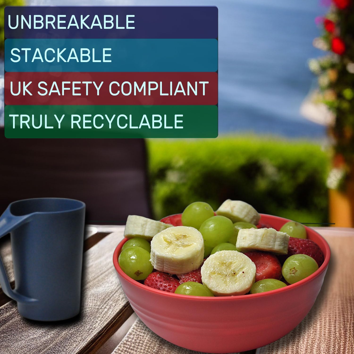 Detalle de NowCooks Unbreakable Cereal Bowls Large set of 4 🥣