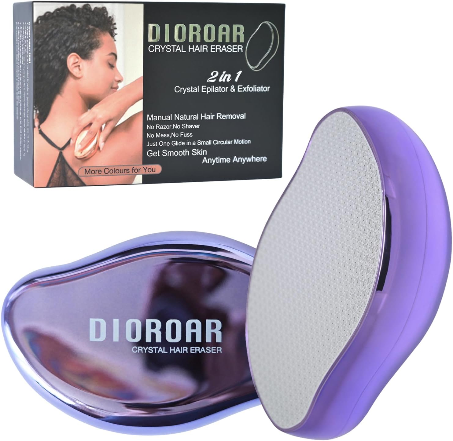Detalle de DIOROAR Crystal Hair Remover Violet