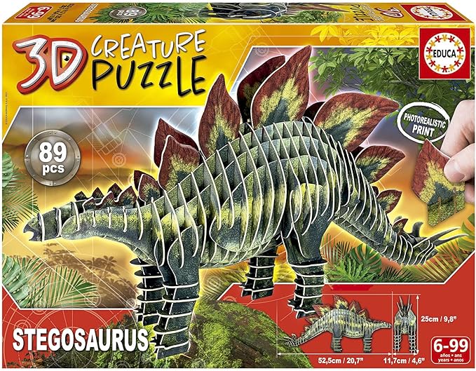 Detalle de Educa Stegosaurus Puzzle 3D para niños de 5+ 🦖