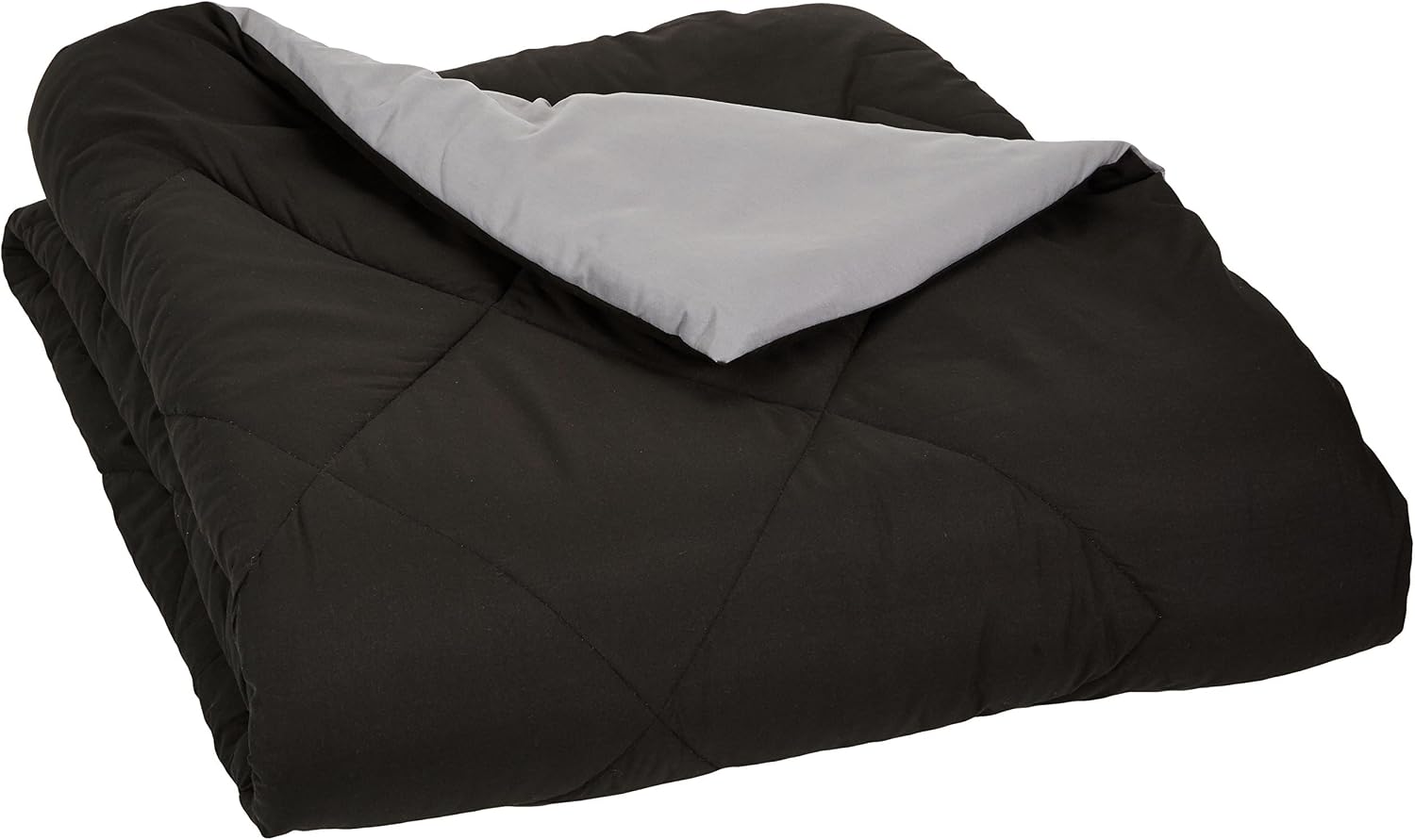 Thumbnail 1 de Amazon Basics Couette 4 Saisons réversible pour lit 2 Personnes – 220 x 240 cm, gris/noir