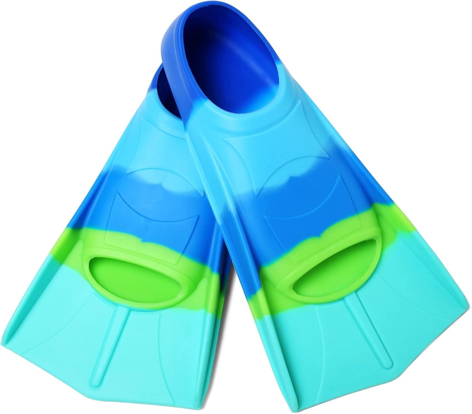 Detalle de Foyinbet Kids Swim Fins — Short Youth Flippers for Lap Training