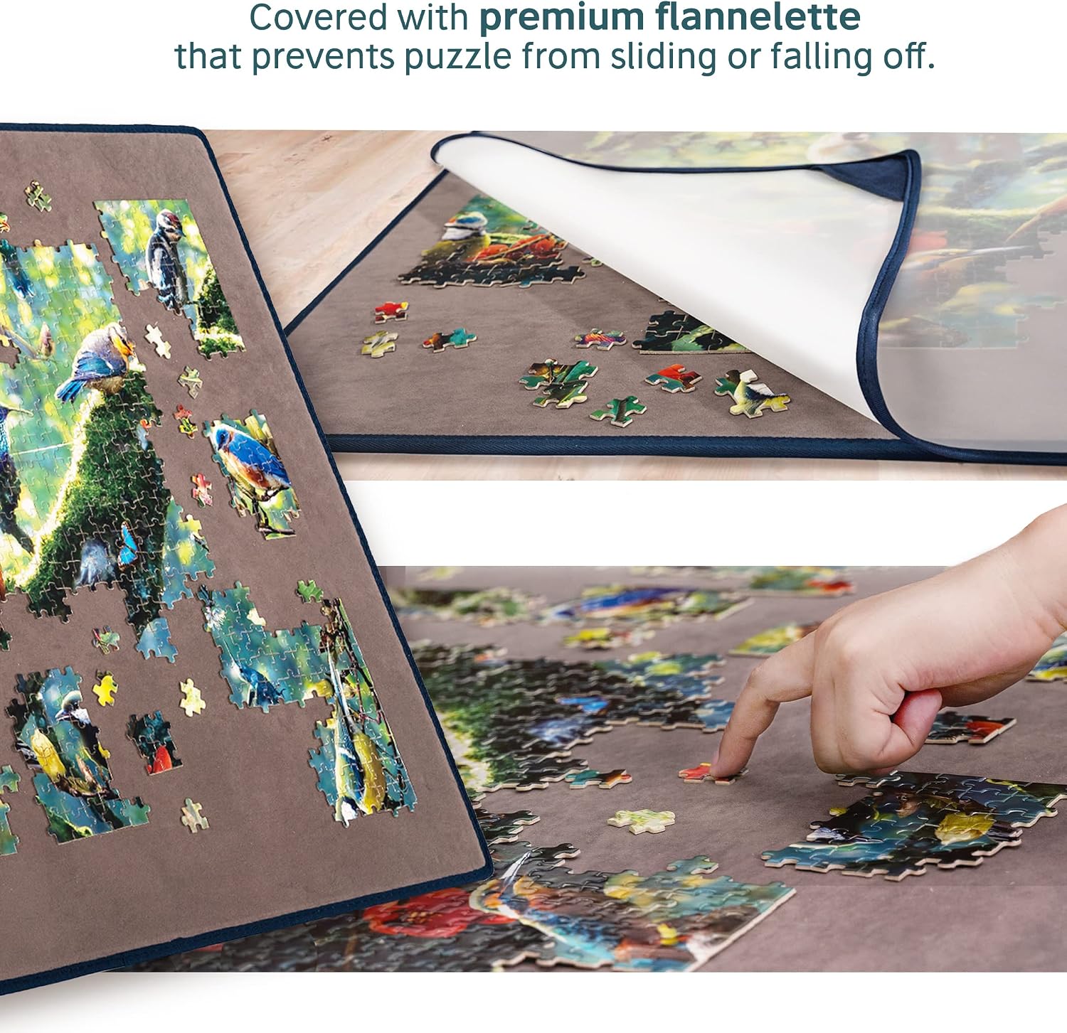 Detalle de Tektalk Puzzle Board with Dustproof Cover (Gray) for up to 1500 Pieces