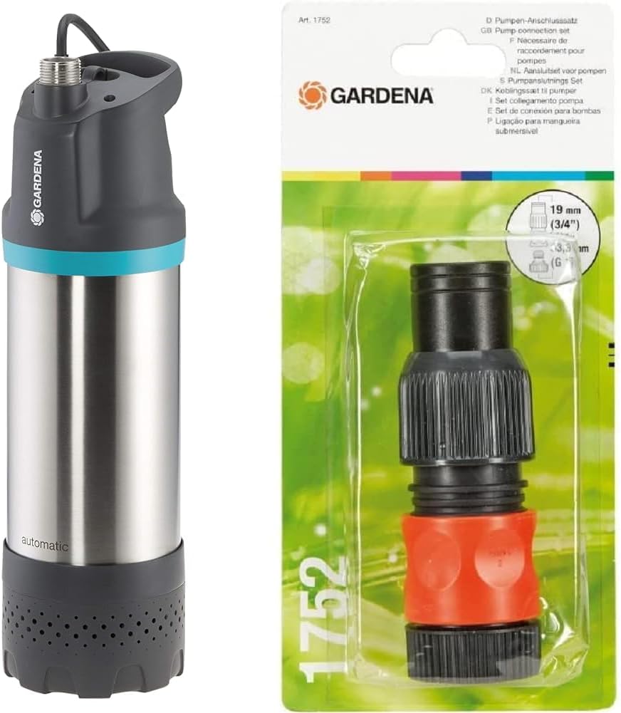 Detalle de Gardena Tauch-Druckpumpe 6100/5 inox automatic 1773-20 – automatische Tauchdruckpumpe mit Schmutzfilter