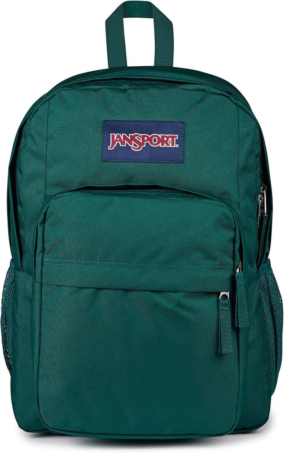 Detalle de JANSPORT Big Day Rucksack – Großer 26L Alltagsrucksack für Schule, Reisen & Freizeit, Deep Juniper